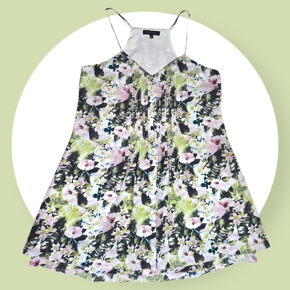 Floral Mini Slip Dress Boho Summer 2025 Cottagecore Festival V-Neck XL Plus Size - Picture 15 of 15